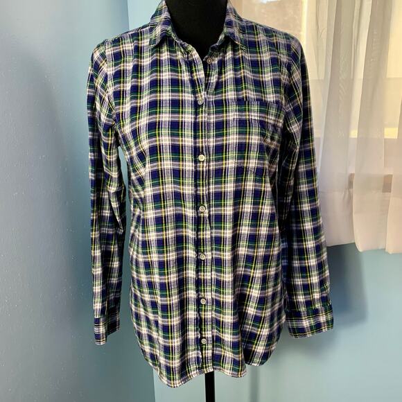 J. Crew Classic Fit Flannel Button Down in Campbell Plaid Size 8 - Picture 7 of 8
